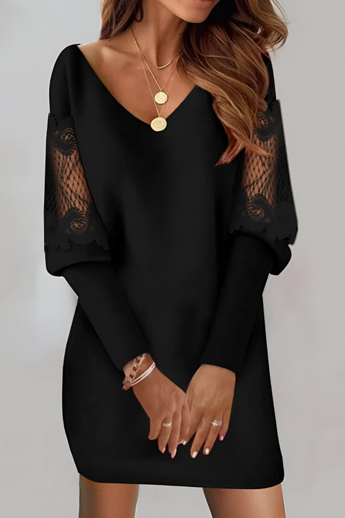 Mila | Elegant Klänning med Spetsärmar