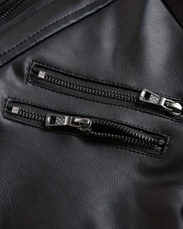 Devin | Herrskinnjacka med huva