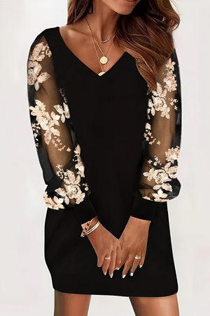 Mila | Elegant Klänning med Spetsärmar