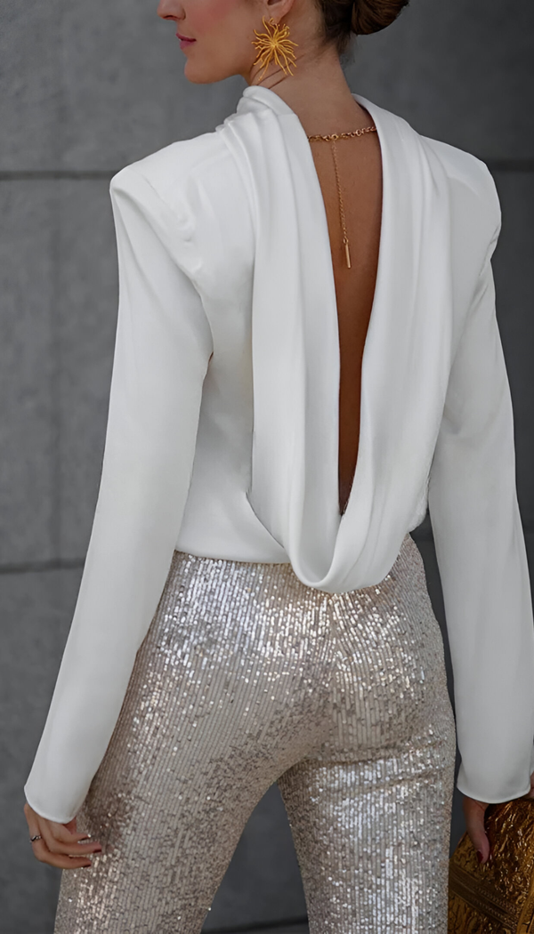 Zari | Elegant Paljett Utsvängd Byxa