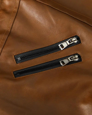 Devin | Herrskinnjacka med huva