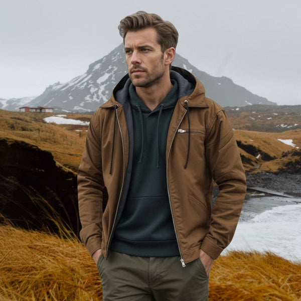 Gaspard™ | Elegant hoodie med dragkedja