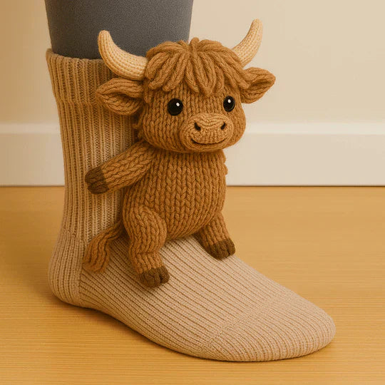 CozyHighlandCow – Mysiga Strumpor
